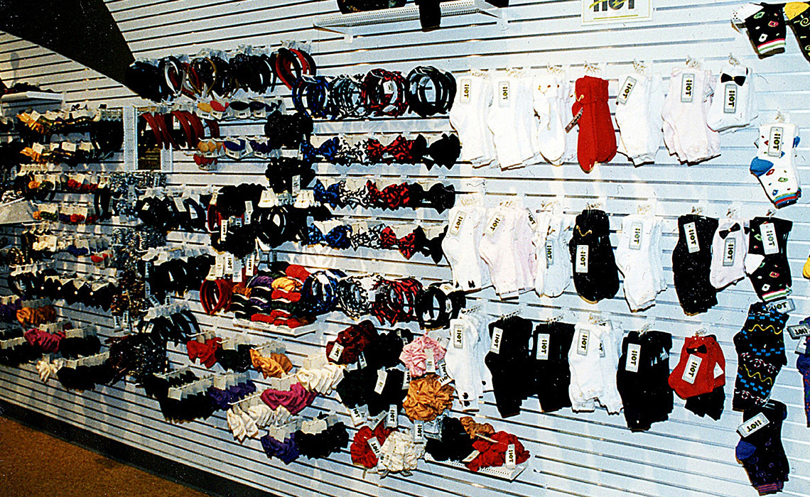 Your one stop shop for socks, headbands, and hair scrunchies.